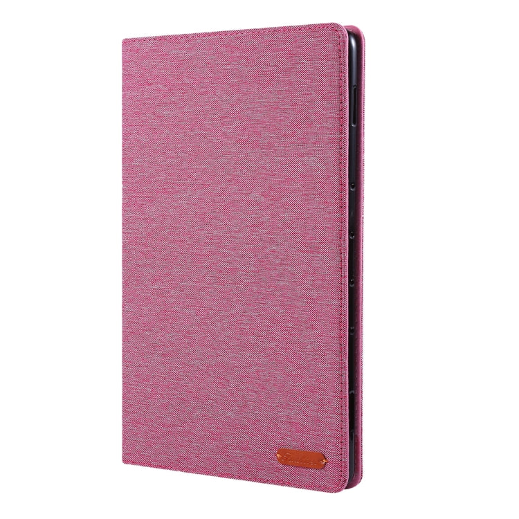 For Huawei MediaPad M6 10.8 Cloth Teature Horizontal Flip PU Leather Case with with Holder & Card Slots
