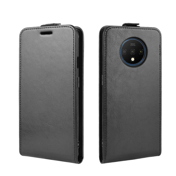 For OnePlus 7T Crazy Horse Vertical Flip Leather Protective Case