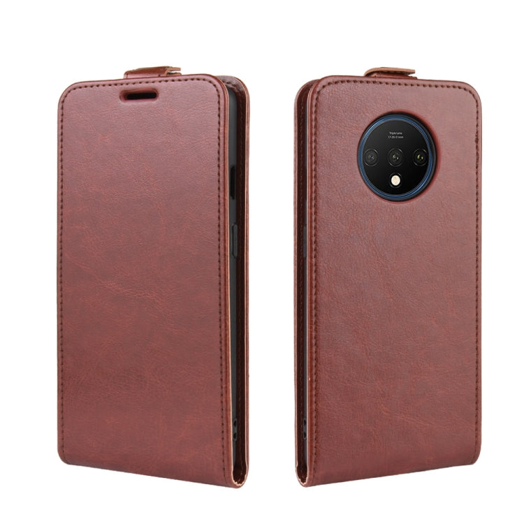 For OnePlus 7T Crazy Horse Vertical Flip Leather Protective Case