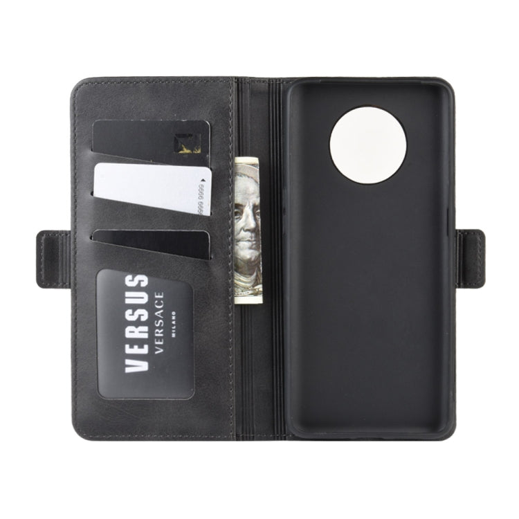 For OnePlus 7T Dual-side Magnetic Buckle Horizontal Flip Leather Case with Holder & Card Slots & Wallet & Photo Frame