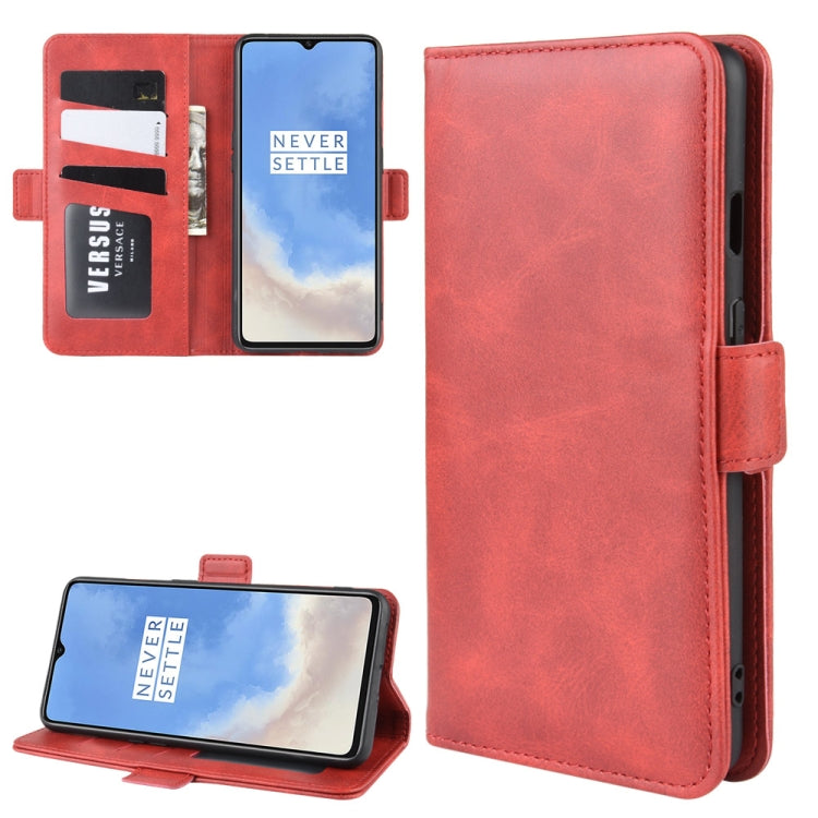 For OnePlus 7T Dual-side Magnetic Buckle Horizontal Flip Leather Case with Holder & Card Slots & Wallet & Photo Frame