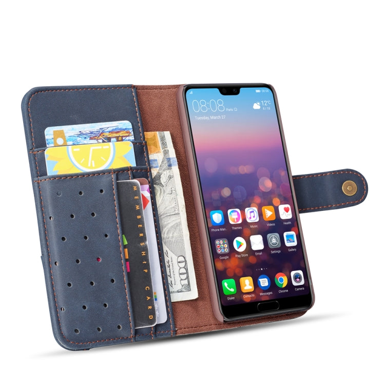 For Huawei Nova 4e Cowhide Texture Horizontal Flip Leather Case, with Holder & Card Slots & Wallet & Lanyard