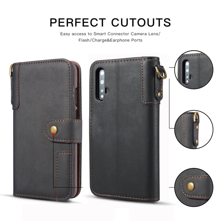 For Huawei Nova 5 / Nova 5 Pro Cowhide Texture Horizontal Flip Leather Case with Holder & Card Slots & Wallet & Lanyard