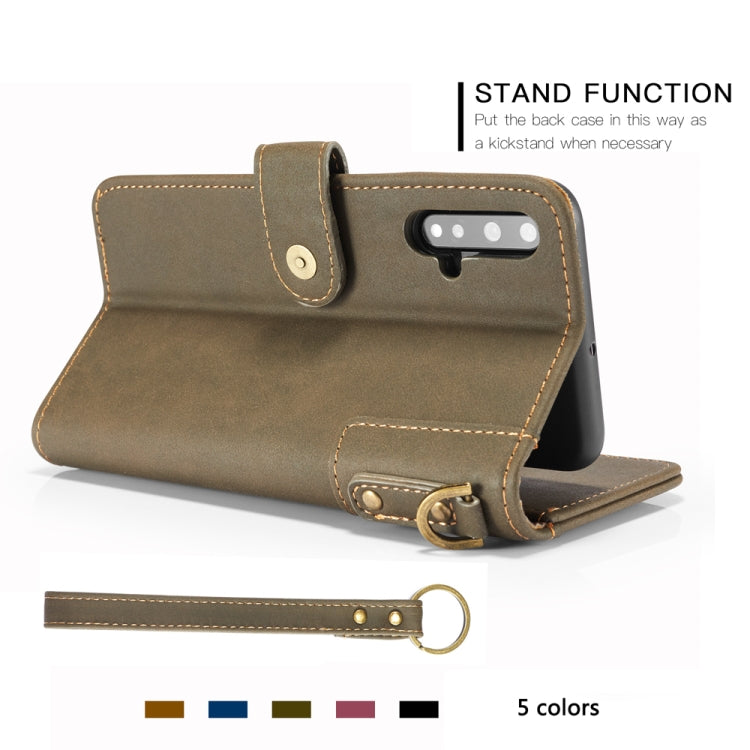 For Huawei Nova 5 / Nova 5 Pro Cowhide Texture Horizontal Flip Leather Case with Holder & Card Slots & Wallet & Lanyard