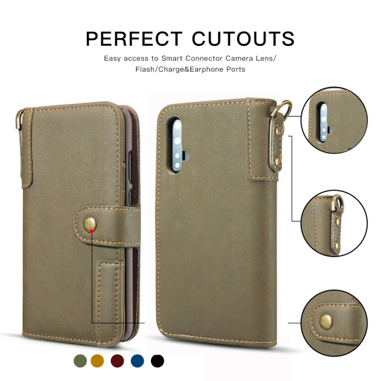 For Huawei Nova 5 / Nova 5 Pro Cowhide Texture Horizontal Flip Leather Case with Holder & Card Slots & Wallet & Lanyard