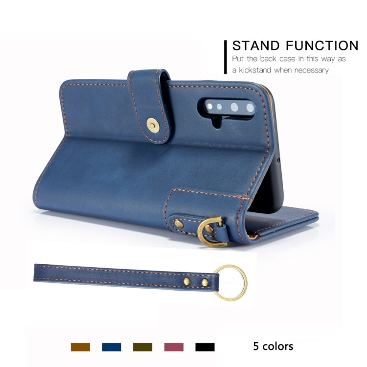 For Huawei Nova 5 / Nova 5 Pro Cowhide Texture Horizontal Flip Leather Case with Holder & Card Slots & Wallet & Lanyard