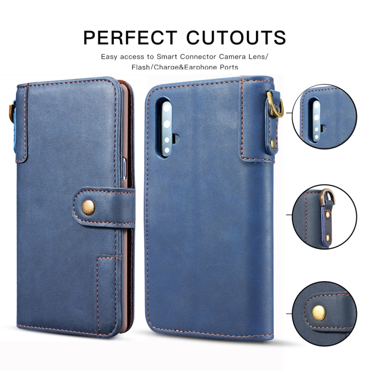 For Huawei Nova 5 / Nova 5 Pro Cowhide Texture Horizontal Flip Leather Case with Holder & Card Slots & Wallet & Lanyard