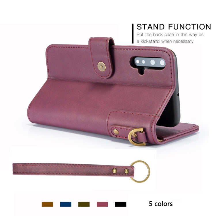 For Huawei Nova 5 / Nova 5 Pro Cowhide Texture Horizontal Flip Leather Case with Holder & Card Slots & Wallet & Lanyard