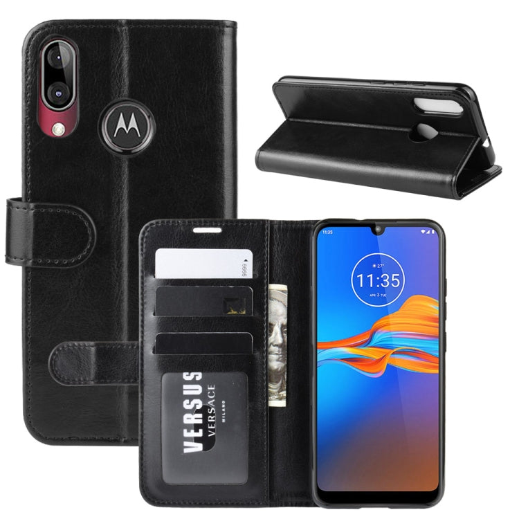 For Motorola Moto E6 Plus R64 Texture Single Fold Horizontal Flip Leather Case with Holder & Card Slots & Wallet
