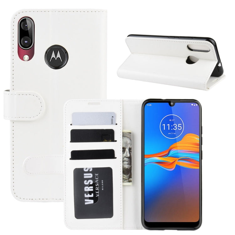For Motorola Moto E6 Plus R64 Texture Single Fold Horizontal Flip Leather Case with Holder & Card Slots & Wallet