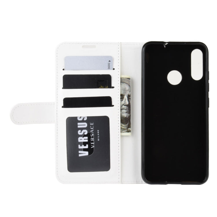 For Motorola Moto E6 Plus R64 Texture Single Fold Horizontal Flip Leather Case with Holder & Card Slots & Wallet