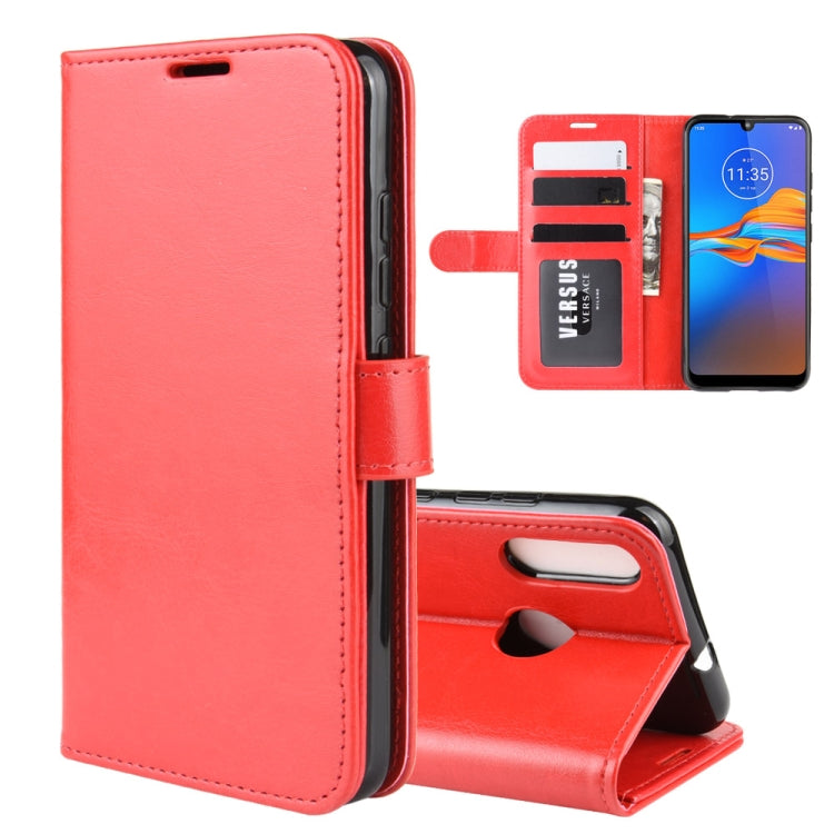 For Motorola Moto E6 Plus R64 Texture Single Fold Horizontal Flip Leather Case with Holder & Card Slots & Wallet