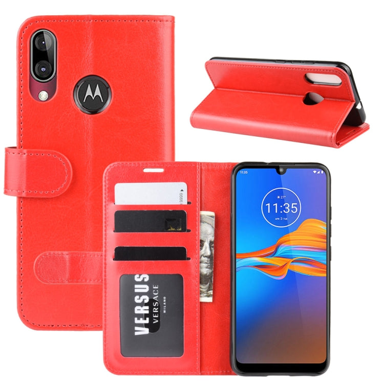 For Motorola Moto E6 Plus R64 Texture Single Fold Horizontal Flip Leather Case with Holder & Card Slots & Wallet