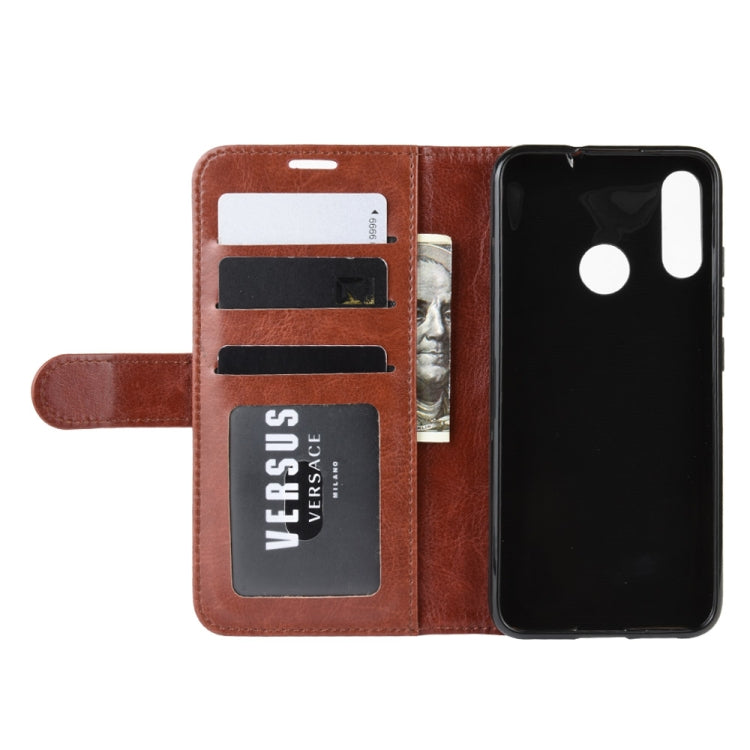 For Motorola Moto E6 Plus R64 Texture Single Fold Horizontal Flip Leather Case with Holder & Card Slots & Wallet