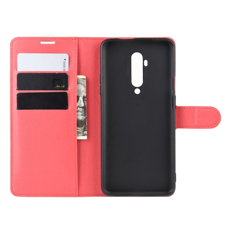 For OnePlus 7T Pro Litchi Texture Horizontal Flip Leather Case with Wallet & Holder & Card Slots