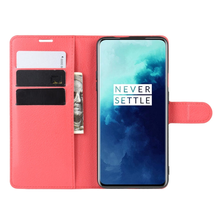 For OnePlus 7T Pro Litchi Texture Horizontal Flip Leather Case with Wallet & Holder & Card Slots