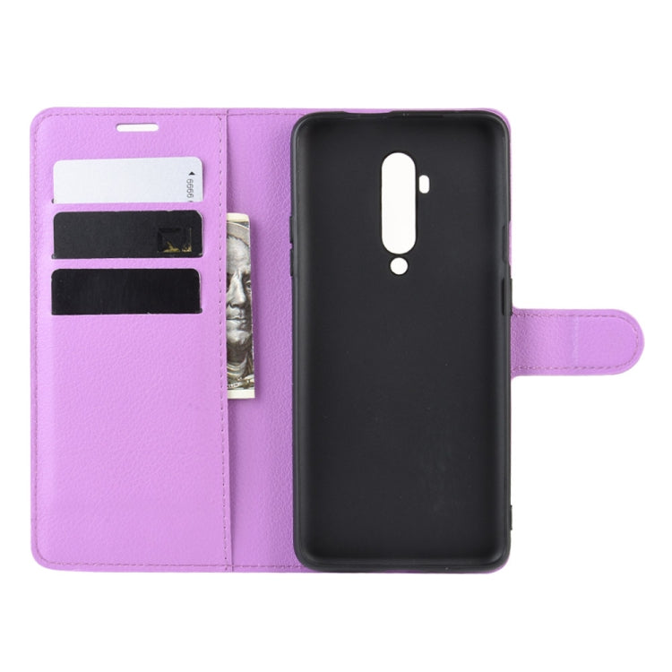 For OnePlus 7T Pro Litchi Texture Horizontal Flip Leather Case with Wallet & Holder & Card Slots