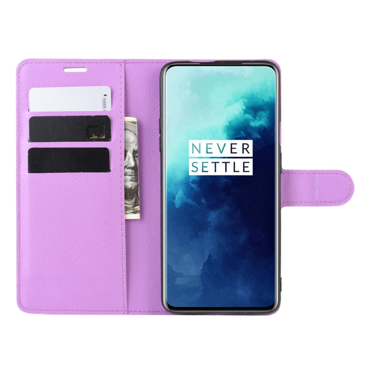 For OnePlus 7T Pro Litchi Texture Horizontal Flip Leather Case with Wallet & Holder & Card Slots