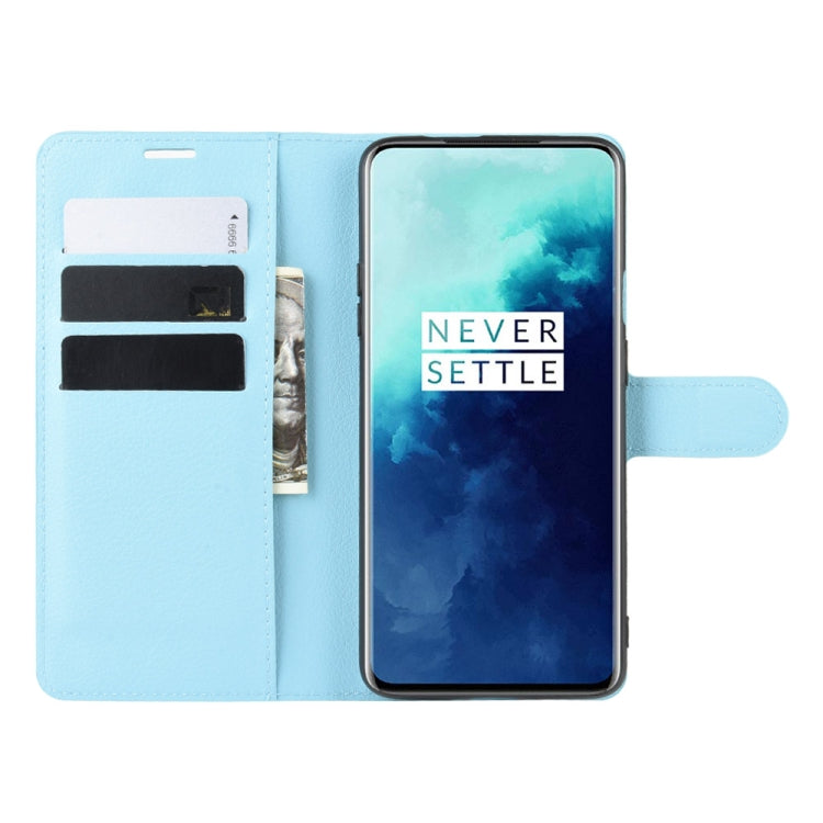 For OnePlus 7T Pro Litchi Texture Horizontal Flip Leather Case with Wallet & Holder & Card Slots