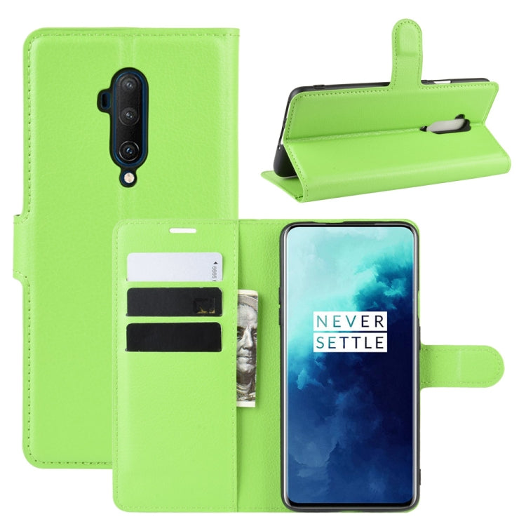 For OnePlus 7T Pro Litchi Texture Horizontal Flip Leather Case with Wallet & Holder & Card Slots