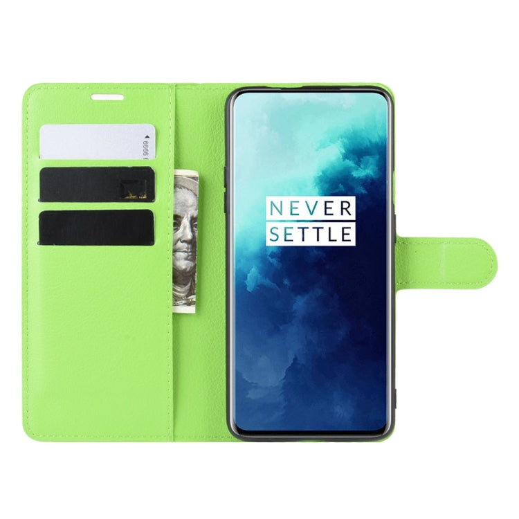 For OnePlus 7T Pro Litchi Texture Horizontal Flip Leather Case with Wallet & Holder & Card Slots