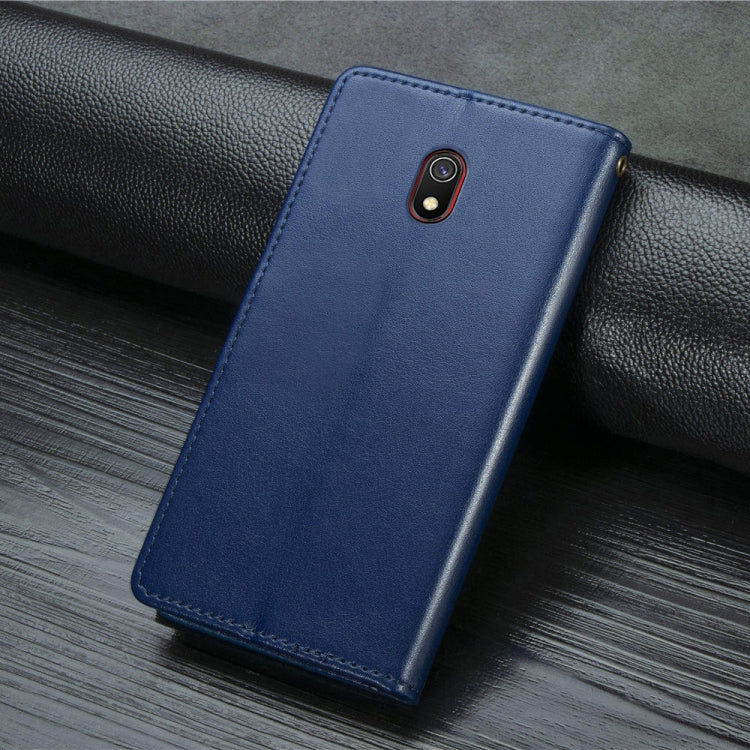 For Xiaomi Redmi 8A Retro Solid Color Leather Buckle Mobile Phone Protection Leather Case with Photo Frame & Card Slot & Wallet & Bracket Function