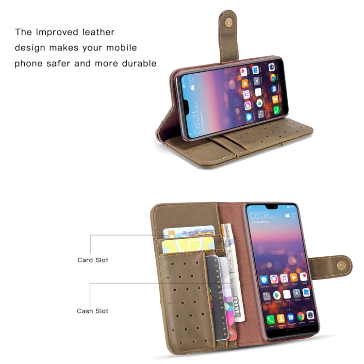 For Huawei Nova 3e Cowhide Texture Horizontal Flip Leather Case with Holder & Card Slots & Wallet & Lanyard
