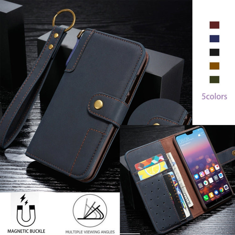For Huawei Nova 3e Cowhide Texture Horizontal Flip Leather Case with Holder & Card Slots & Wallet & Lanyard