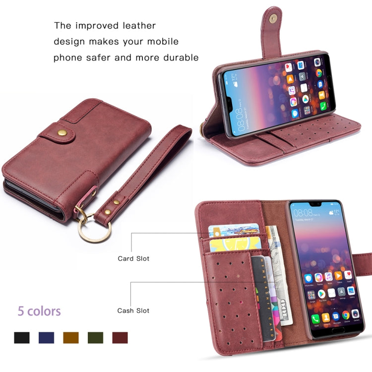 For Huawei Nova 3e Cowhide Texture Horizontal Flip Leather Case with Holder & Card Slots & Wallet & Lanyard