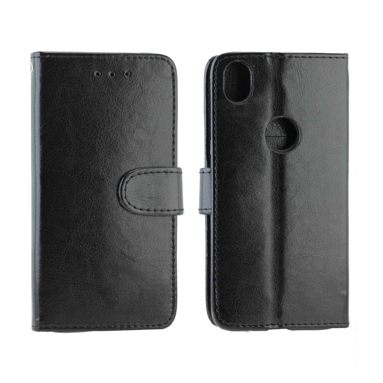 For Motorola Moto E6 Crazy Horse Texture Horizontal Flip Leather Case with Holder & Card Slots & Wallet & Photo Frame