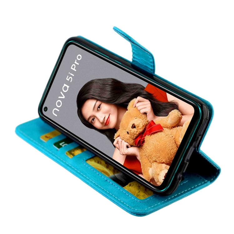 For Huawei Nova 5i Pro Crazy Horse Texture Horizontal Flip Leather Case with Holder & Card Slots & Wallet & Photo Frame