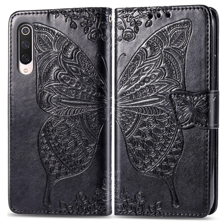 For Xiaomi 9 Pro Butterfly Love Flower Embossed Horizontal Flip Leather Case with Bracket Lanyard Card Slot Wallet