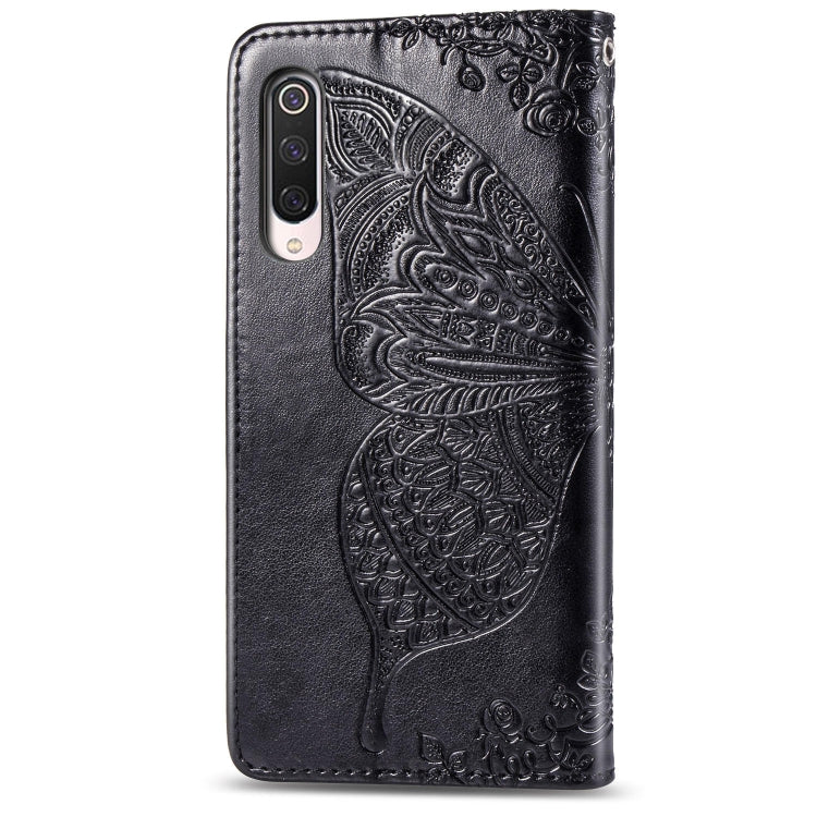 For Xiaomi 9 Pro Butterfly Love Flower Embossed Horizontal Flip Leather Case with Bracket Lanyard Card Slot Wallet