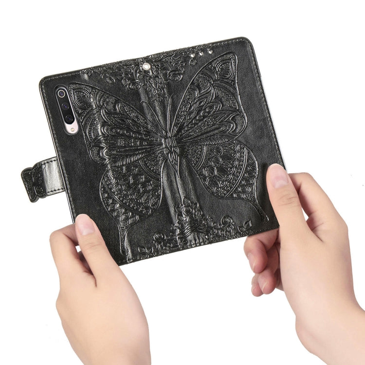 For Xiaomi 9 Pro Butterfly Love Flower Embossed Horizontal Flip Leather Case with Bracket Lanyard Card Slot Wallet