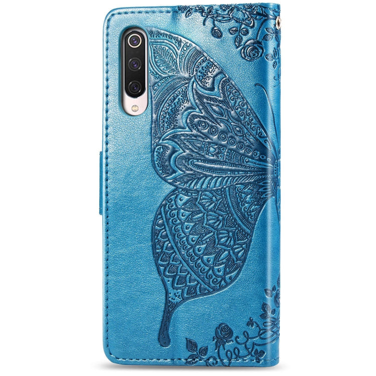 For Xiaomi 9 Pro Butterfly Love Flower Embossed Horizontal Flip Leather Case with Bracket Lanyard Card Slot Wallet