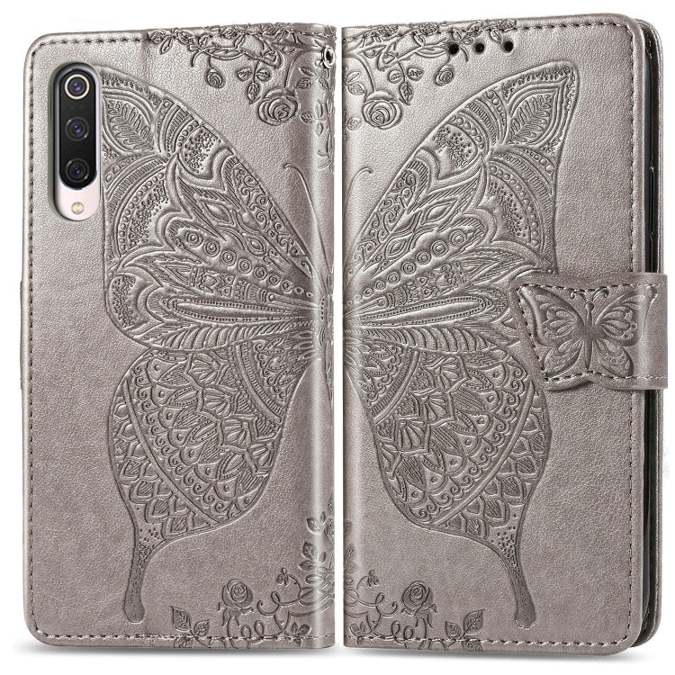 For Xiaomi 9 Pro Butterfly Love Flower Embossed Horizontal Flip Leather Case with Bracket Lanyard Card Slot Wallet