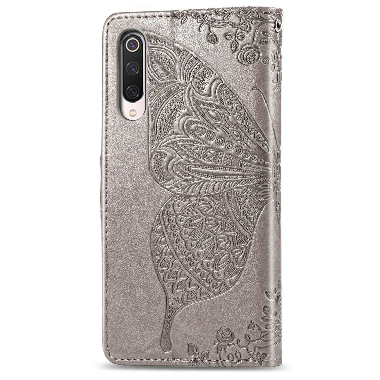 For Xiaomi 9 Pro Butterfly Love Flower Embossed Horizontal Flip Leather Case with Bracket Lanyard Card Slot Wallet