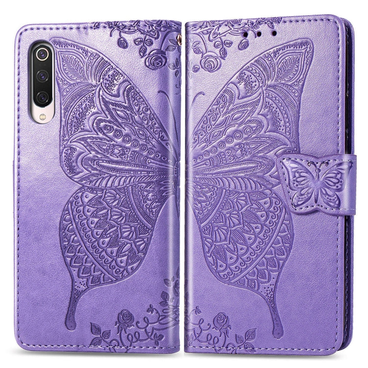 For Xiaomi 9 Pro Butterfly Love Flower Embossed Horizontal Flip Leather Case with Bracket Lanyard Card Slot Wallet