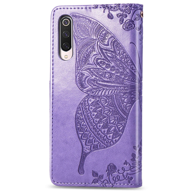 For Xiaomi 9 Pro Butterfly Love Flower Embossed Horizontal Flip Leather Case with Bracket Lanyard Card Slot Wallet