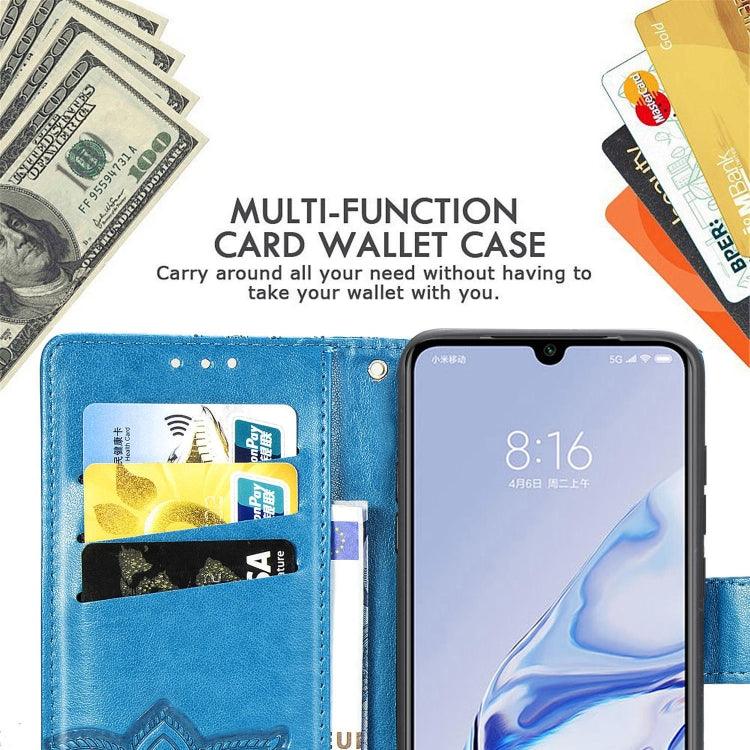For Xiaomi 9 Pro Butterfly Love Flower Embossed Horizontal Flip Leather Case with Bracket Lanyard Card Slot Wallet
