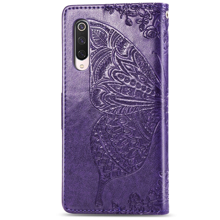 For Xiaomi 9 Pro Butterfly Love Flower Embossed Horizontal Flip Leather Case with Bracket Lanyard Card Slot Wallet