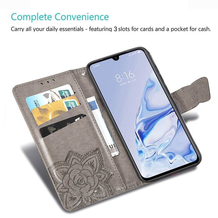 For Xiaomi 9 Pro Butterfly Love Flower Embossed Horizontal Flip Leather Case with Bracket Lanyard Card Slot Wallet