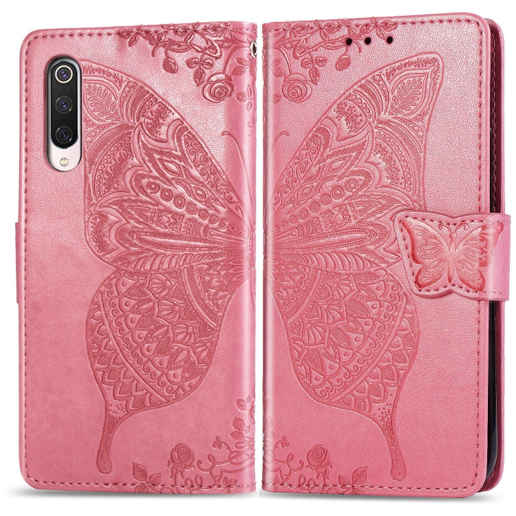 For Xiaomi 9 Pro Butterfly Love Flower Embossed Horizontal Flip Leather Case with Bracket Lanyard Card Slot Wallet