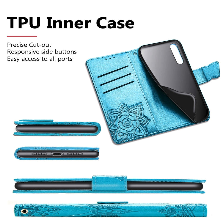 For Xiaomi 9 Pro Butterfly Love Flower Embossed Horizontal Flip Leather Case with Bracket Lanyard Card Slot Wallet