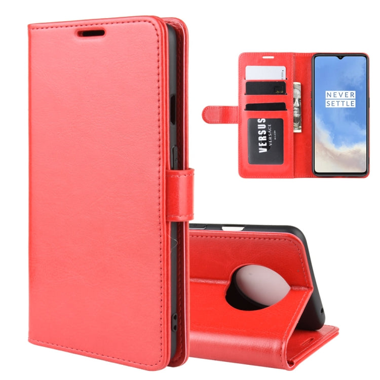For OnePlus 7T R64 Texture Single Fold Horizontal Flip Leather Case with Holder & Card Slots & Wallet