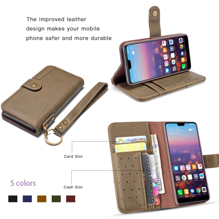 For Huawei P20 Lite Cowhide Texture Horizontal Flip Leather Case, with Holder & Card Slots & Wallet & Lanyard