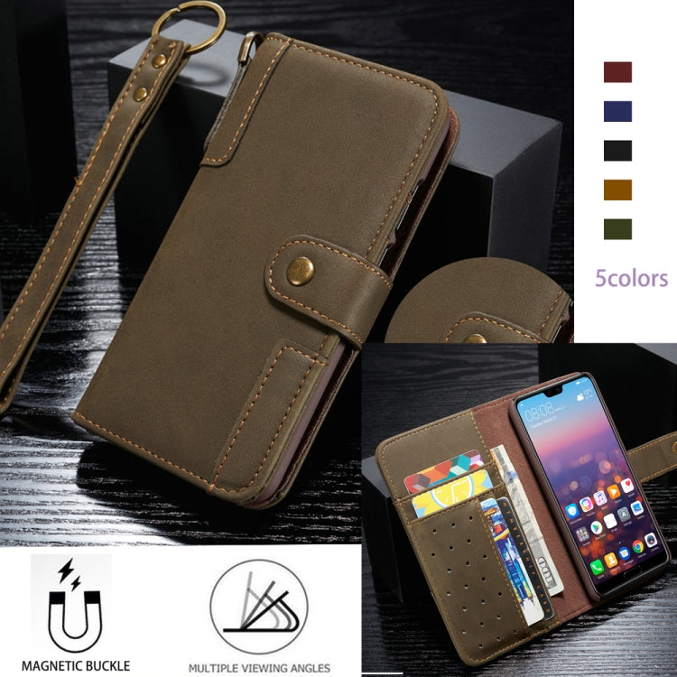 For Huawei P20 Cowhide Texture Horizontal Flip Leather Case with Holder & Card Slots & Wallet & Lanyard