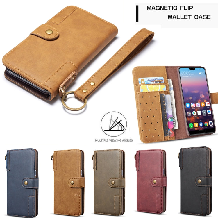 For Huawei P20 Cowhide Texture Horizontal Flip Leather Case with Holder & Card Slots & Wallet & Lanyard