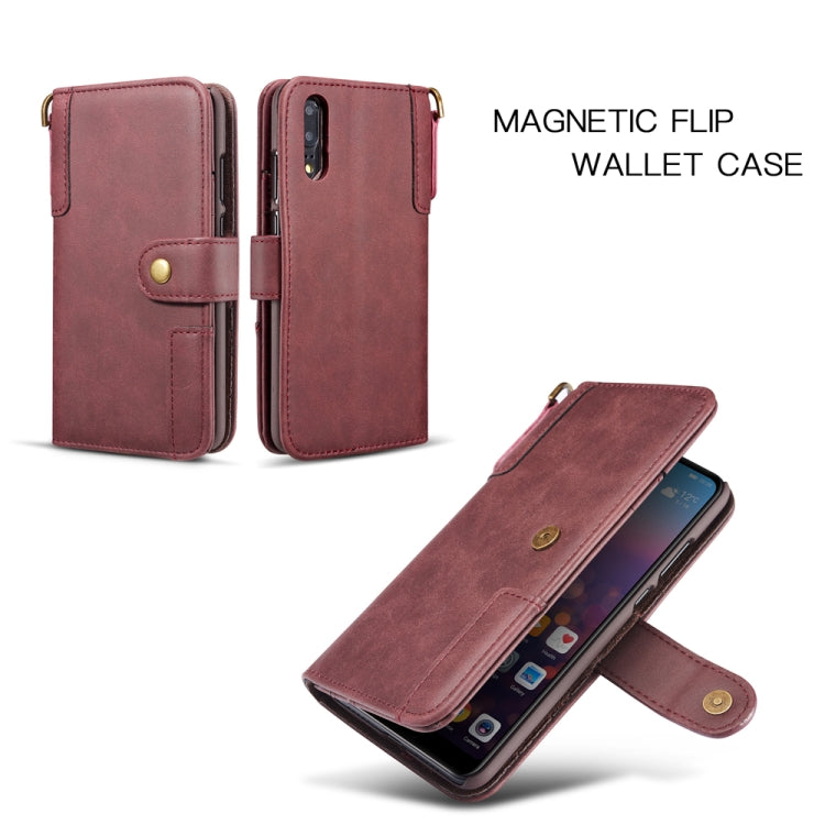 For Huawei P20 Cowhide Texture Horizontal Flip Leather Case with Holder & Card Slots & Wallet & Lanyard