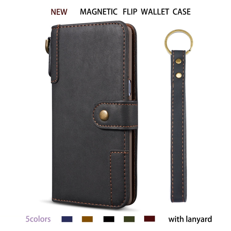 For Galaxy Note10 Cowhide Texture Horizontal Flip Leather Case with Holder & Card Slots & Wallet & Lanyard